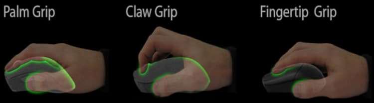 styles de prise grip de la souris